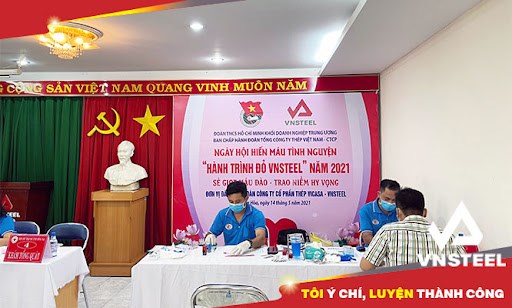 Ngày hội Hiến máu tình nguyện - Hành trình đỏ VNSTEEL năm 2021 khu vực Đồng Nai