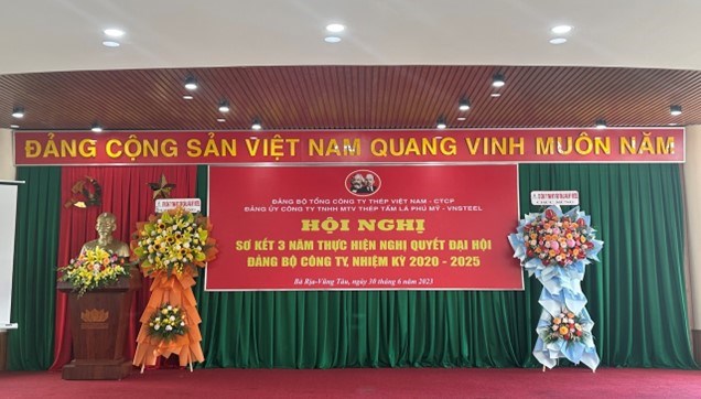 Đảng uỷ Công ty TNHH MTV Thép Tấm Lá Phú Mỹ - VNSTEEL long trọng tổ chức Hội nghị sơ kết 3 năm thực hiện Nghị quyết Đại hội Đảng bộ Công ty nhiệm kỳ 2020 - 2025