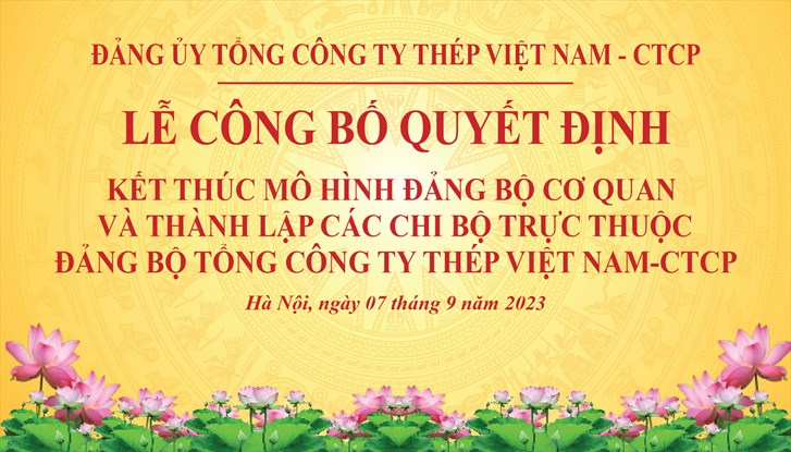 Đảng uỷ Tổng công ty  tổ chức Lễ công bố Quyết định kết thúc mô hình Đảng bộ cơ quan và thành lập các Chi bộ trực thuộc Đảng bộ Tổng công ty