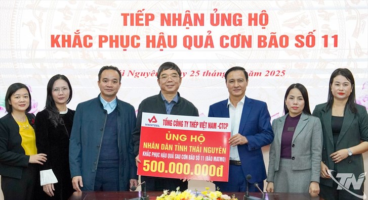 Vietnam Steel Corporation - JSC provides 500 million VND in support to Thai Nguyen Province for post-flood recovery